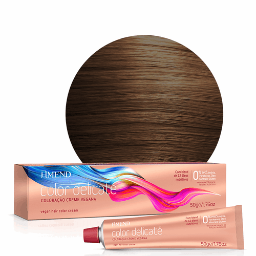 Coloracao-tintura-Creme-Vegana-8-0-louro-Claro-Amend-Color-Delicate-50G